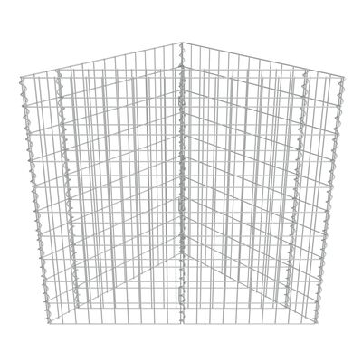 vidaXL Lit surélevé à gabion Acier galvanisé 75x75x100 cm