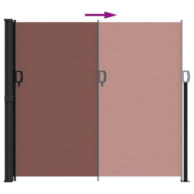 vidaXL Auvent latéral rétractable marron 180x300 cm