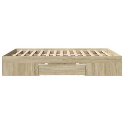 vidaXL Cadre de lit sans matelas chêne sonoma 150x200 cm