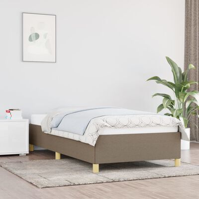 vidaXL Cadre de lit sans matelas taupe 90x190 cm tissu