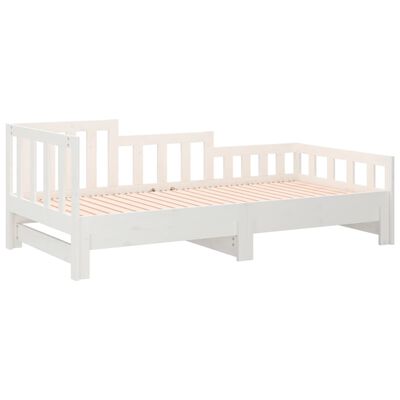 vidaXL Lit coulissant sans matelas blanc 2x(90x190) cm