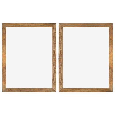 vidaXL Cadres photo 2 pcs 90x70cm Bois de récupération solide et verre