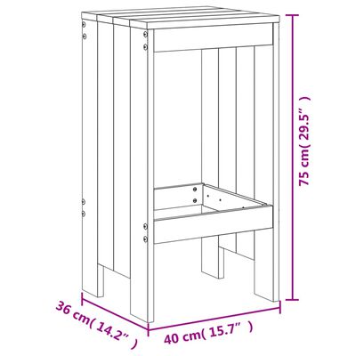 vidaXL Ensemble de bar de jardin 9 pcs bois massif douglas