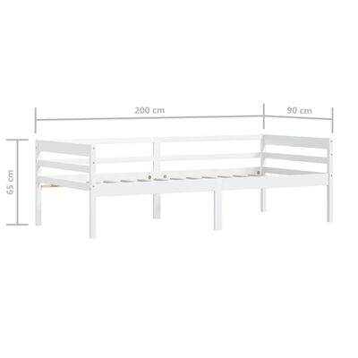 vidaXL Cadre de lit sans matelas blanc bois de pin massif 90x200 cm