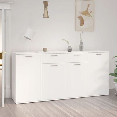 vidaXL Buffet Blanc 160x36x75 cm Bois d'ingénierie