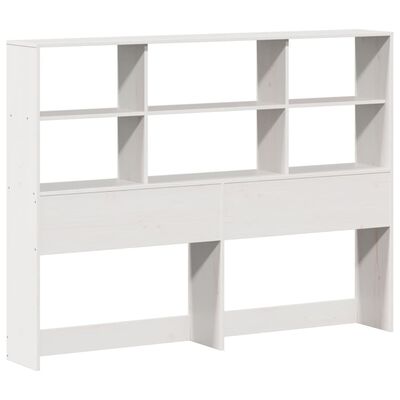 vidaXL Lit bibliothèque sans matelas blanc 120x190 cm bois massif