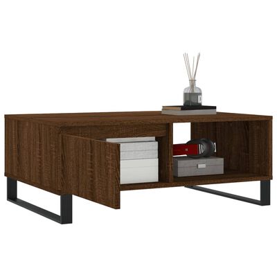 vidaXL Table basse chêne marron 90x60x35 cm bois d'ingénierie