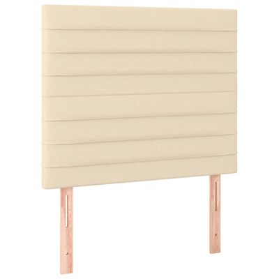 vidaXL Têtes de lit 2 pcs Crème 90x5x78/88 cm Tissu