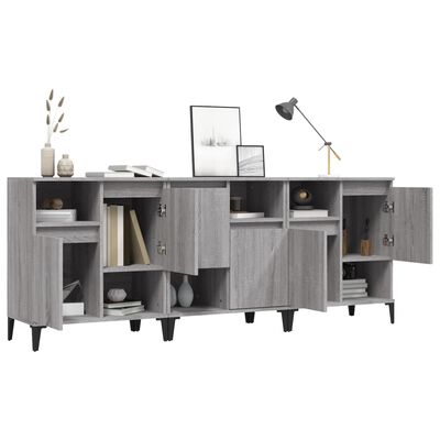 vidaXL Buffets 3 pcs sonoma gris 60x35x70 cm bois d'ingénierie