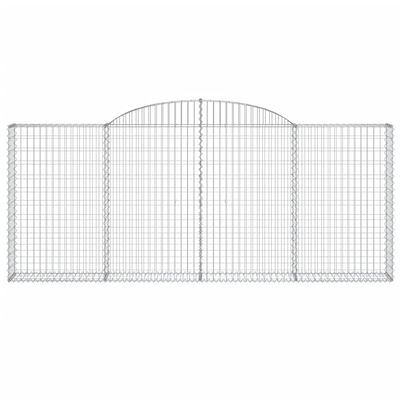 vidaXL Paniers à gabions arqués 12 pcs 300x30x120/140 cm fer galvanisé