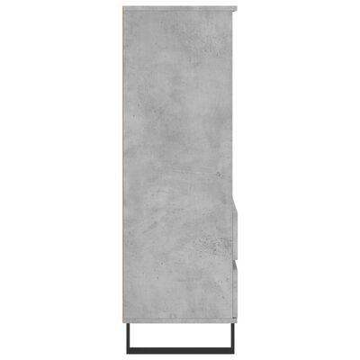 vidaXL Buffet haut Gris béton 40x36x110 cm Bois d'ingénierie