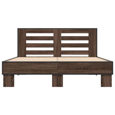 vidaXL Cadre de lit sans matelas chêne marron 140x200 cm