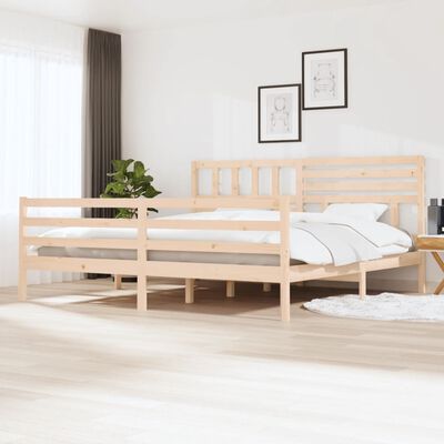 vidaXL Cadre de lit sans matelas 180x200 cm bois massif