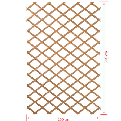 Nature Palissade de jardin 100 x 200 cm Bois Naturel