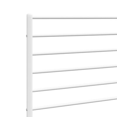 vidaXL Tête de lit métal blanc 180 cm