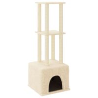 vidaXL Arbre à chat avec griffoirs en sisal Crème 133,5 cm