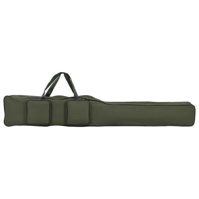 vidaXL Sac de canne à pêche vert foncé 160 cm tissu oxford