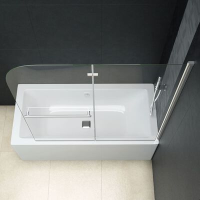 vidaXL Cabine de douche pliable 2 panneaux ESG 120x140 cm