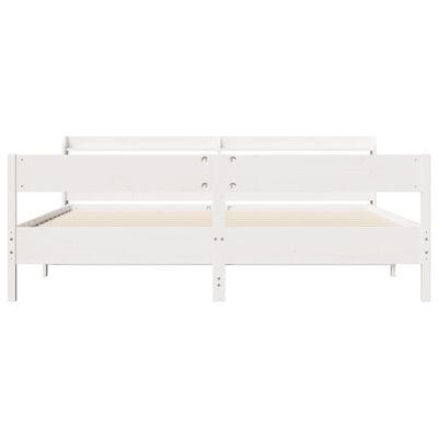 vidaXL Cadre de lit sans matelas blanc 180x200 cm bois massif de pin