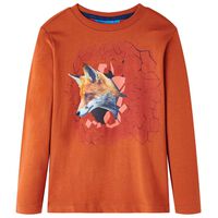 T-shirt enfants à manches longues rouille clair 92