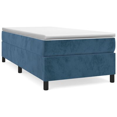 vidaXL Cadre de lit Bleu foncé 90x190 cm Velours