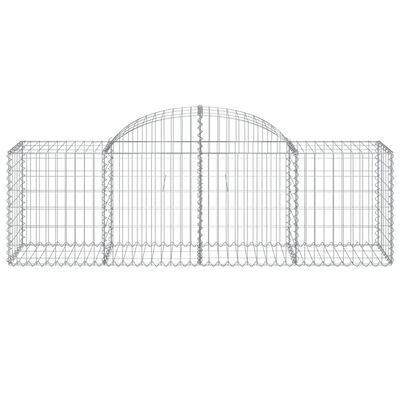 vidaXL Paniers à gabions arqués 11 pcs 200x50x60/80 cm Fer galvanisé