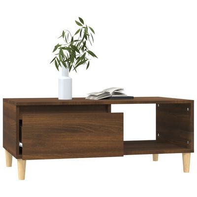 vidaXL Table basse Chêne marron 90x50x36,5 cm Bois d'ingénierie