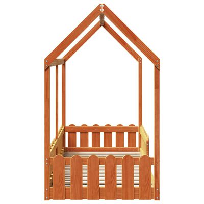 vidaXL Cadre de lit d'enfants forme de maison 80x160cm bois pin massif