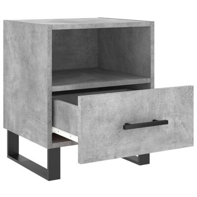 vidaXL Tables de chevet 2pcs gris béton 40x35x47,5cm bois d’ingénierie