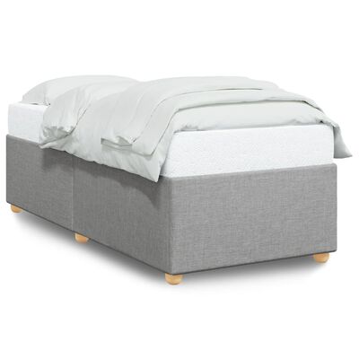 vidaXL Cadre de lit sans matelas gris clair 100x200 cm tissu