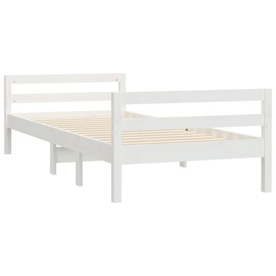 vidaXL Cadre de lit sans matelas blanc 90x200 cm bois de pin massif