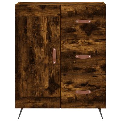 vidaXL Buffet chêne fumé 69,5x34x90 cm bois d'ingénierie