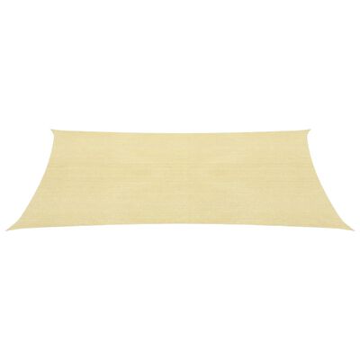 vidaXL Voile d'ombrage 160 g/m² Beige 2x3 m PEHD