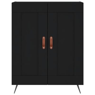 vidaXL Buffet haut Noir 69,5x34x180 cm Bois d'ingénierie