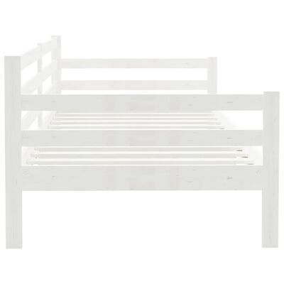 vidaXL Lit de jour sans matelas blanc bois de pin massif 90x200 cm