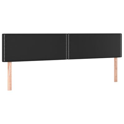 vidaXL Têtes de lit 2 pcs Noir 100x5x78/88 cm Similicuir