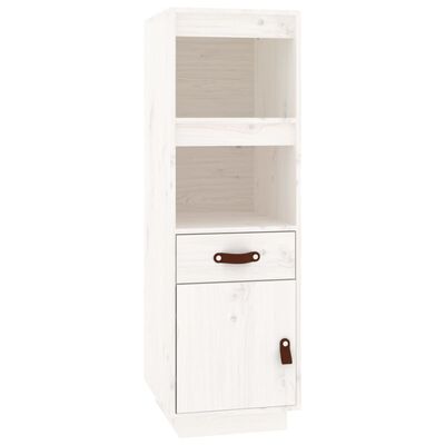 vidaXL Buffet haut Blanc 34x40x108,5 cm Bois massif de pin