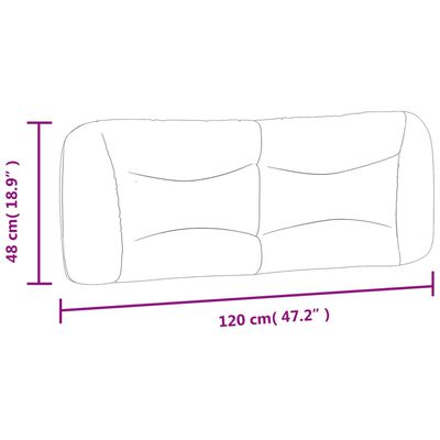 vidaXL Coussin de tête de lit noir 120 cm similicuir