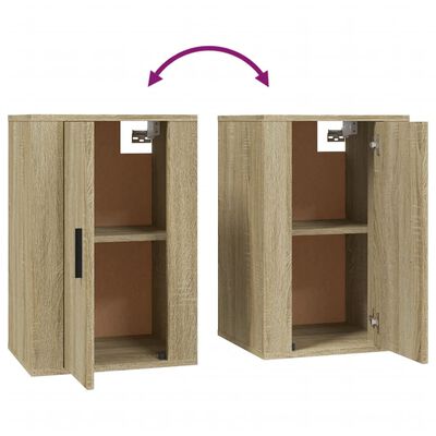 vidaXL Meubles TV muraux 2 pcs Chêne sonoma 40x34,5x60 cm