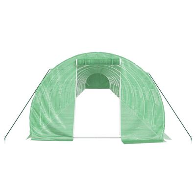 vidaXL Serre avec cadre en acier vert 66 m² 22x3x2 m