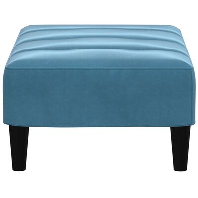 vidaXL Repose-pied bleu 77x55x31 cm velours