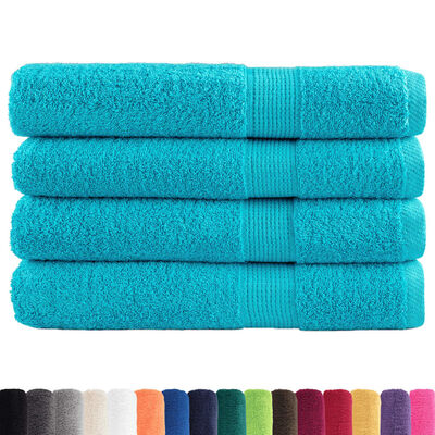 vidaXL Serviettes de qualité supérieure SOLUND 4 pcs turquoise