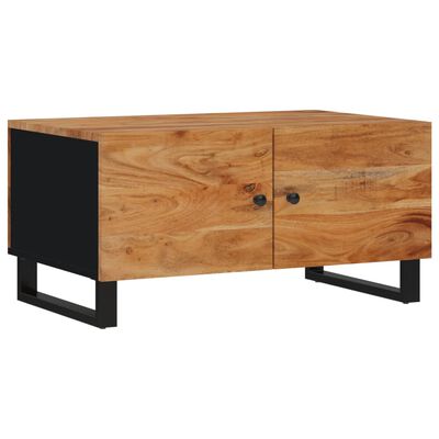 vidaXL Table basse 80x50x40 cm Bois d'acacia solide et d'ingénierie