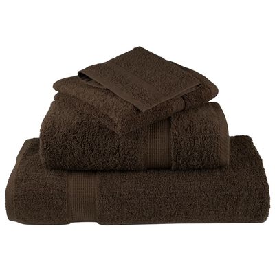 vidaXL Ensemble de serviettes de qualité supérieure SOLUND 6pcs marron