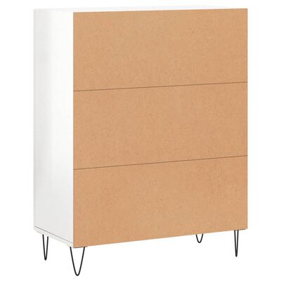 vidaXL Buffet Blanc brillant 69,5x34x90 cm Bois d'ingénierie