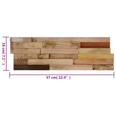 vidaXL Panneaux de revêtement mural 10 pcs 1,03m² Bois de teck recyclé