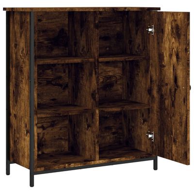 vidaXL Buffet chêne fumé 70x30x80 cm bois d'ingénierie