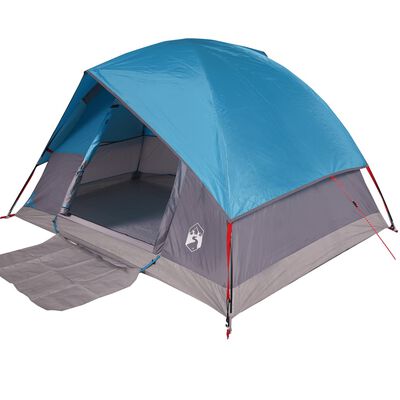 vidaXL Tente de camping à dôme 3 personnes bleu imperméable