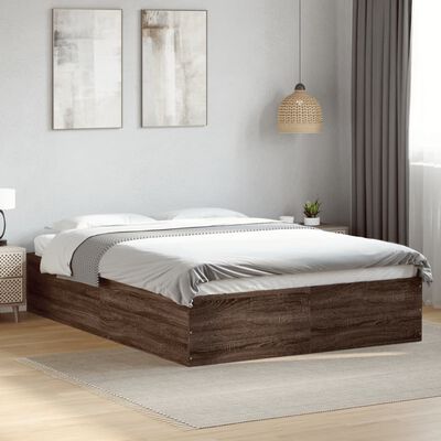 vidaXL Cadre de lit sans matelas chêne marron 120x200 cm