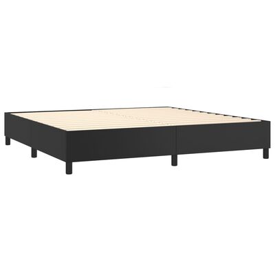 vidaXL Sommier à lattes de lit avec matelas et LED Noir 200x200 cm